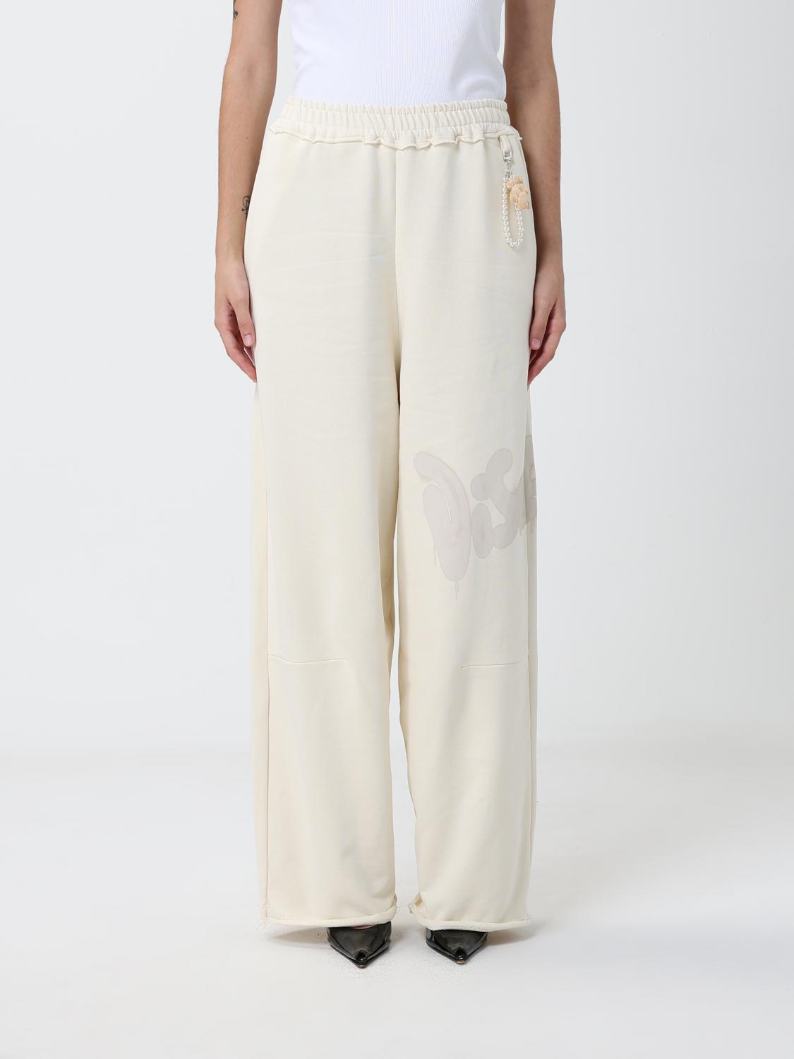 DISCLAIMER Pants Woman color Yellow Cream