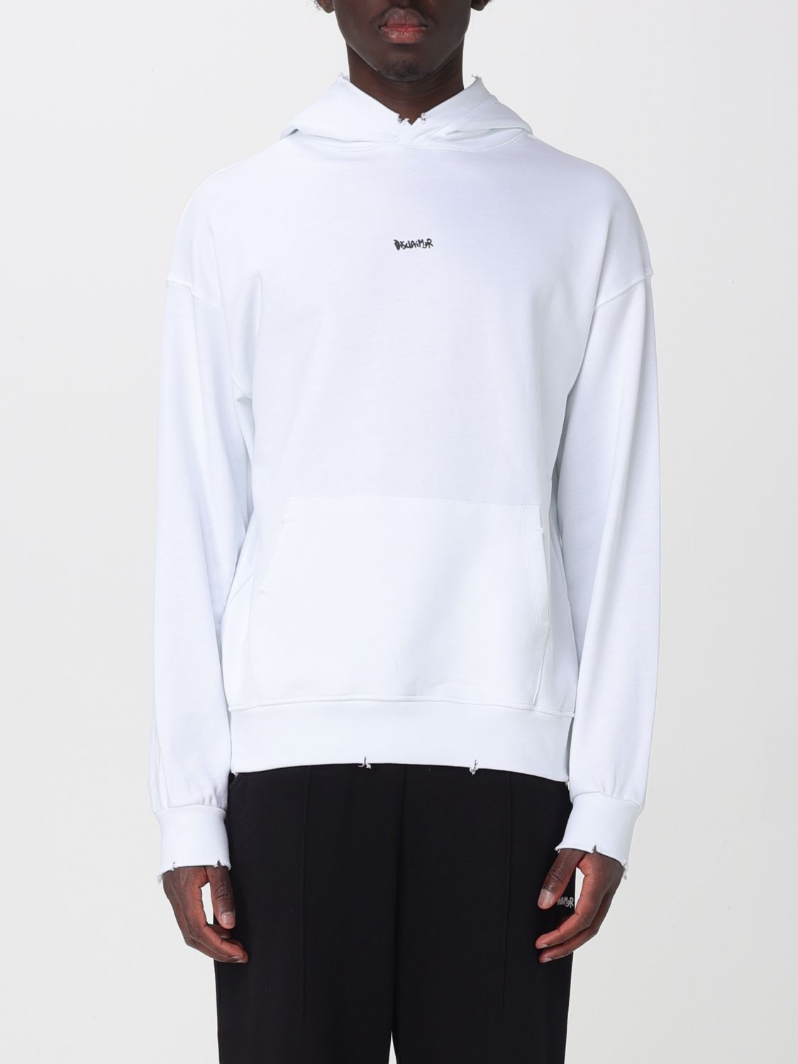 DISCLAIMER Felpa Uomo colore Bianco