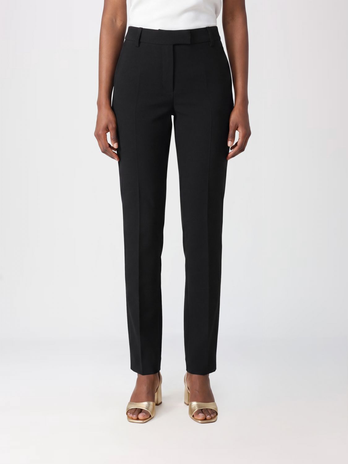 ALBERTO BIANI Slim Fit Technical Crêpe Chino Trousers with Belt Loops