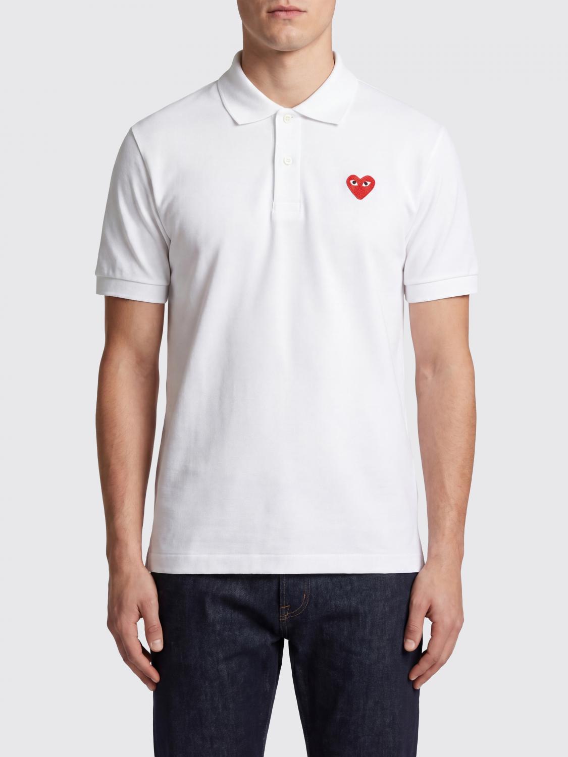 COMME DES GARÇONS PLAY T-Shirt Uomo colore Bianco