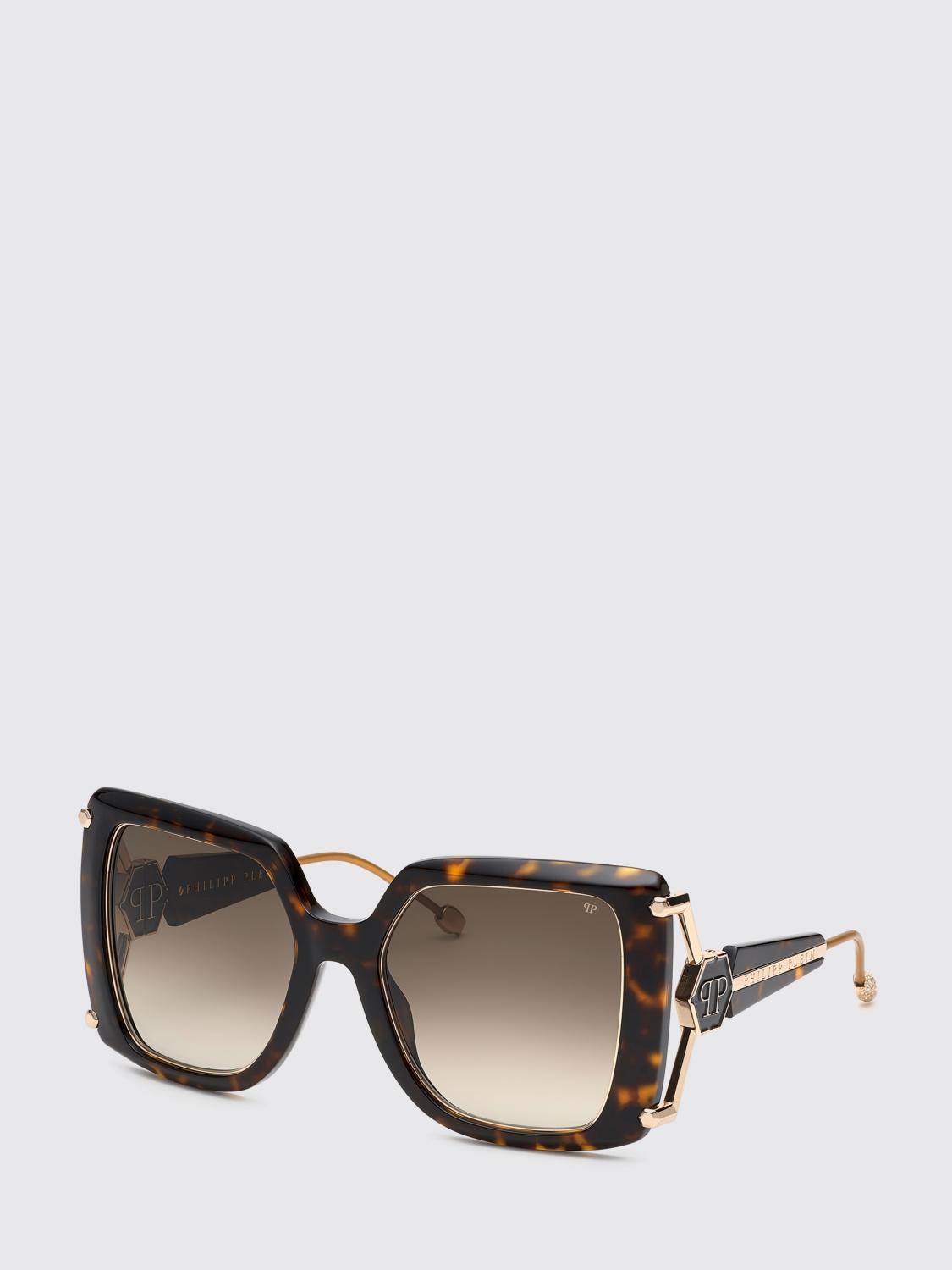 PHILIPP PLEIN Occhiali da sole Queen con montatura cat-eye tartarugata e logo Hexagon