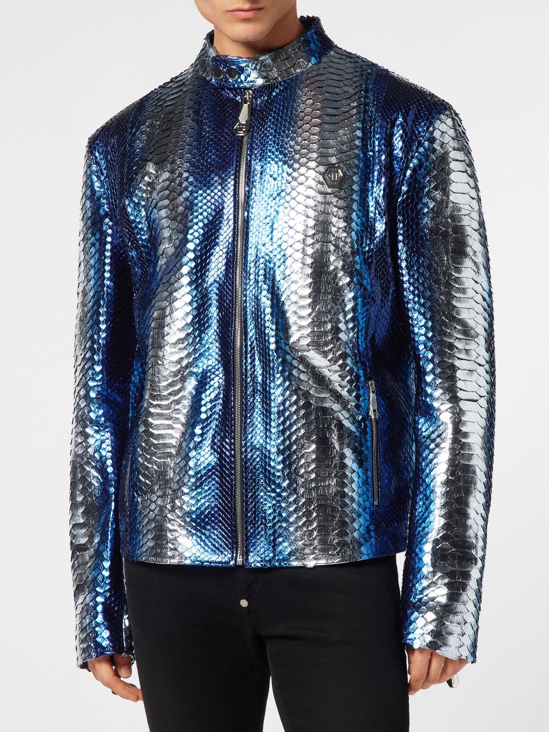 Philipp Plein Jacket Men color Turquoise