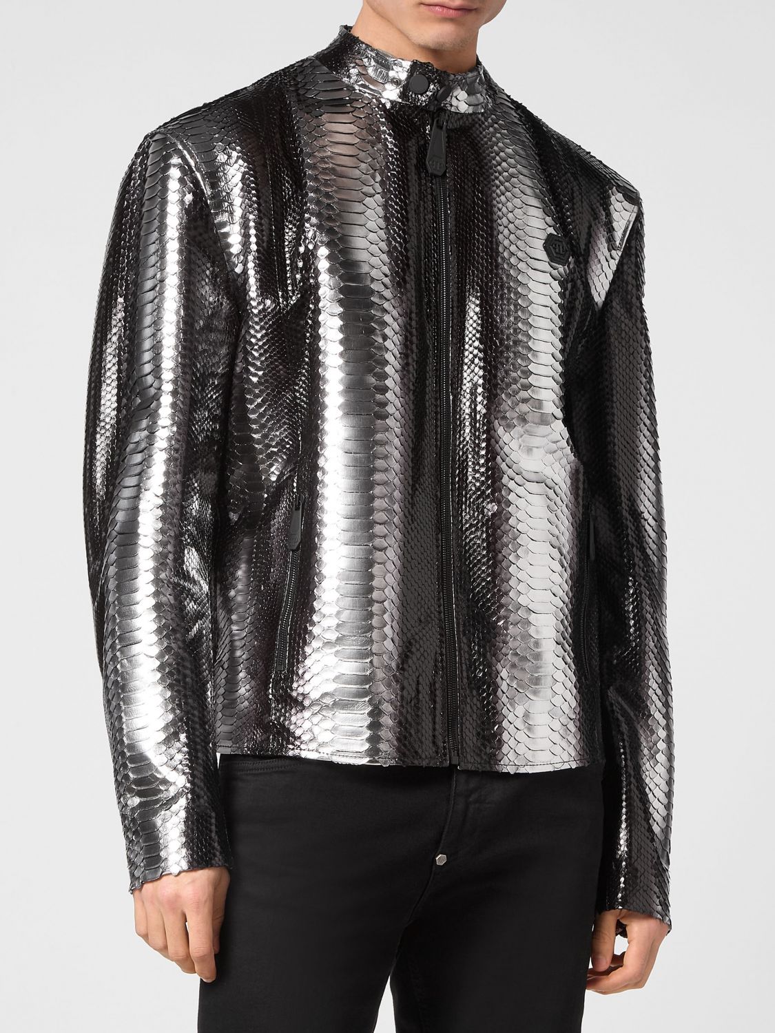 PHILIPP PLEIN Jacket Men color Silver