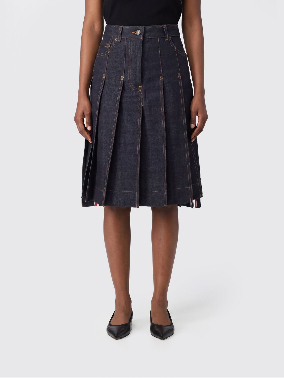 THOM BROWNE Pantaloncini Donna colore Blue Navy
