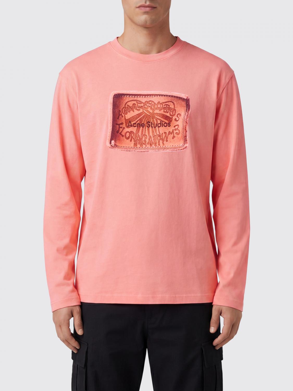 Acne Studios ACNE STUDIOS T-Shirt Men color Pink　ACNE STUDIOS Tシャツ メンズ カラー ピンク