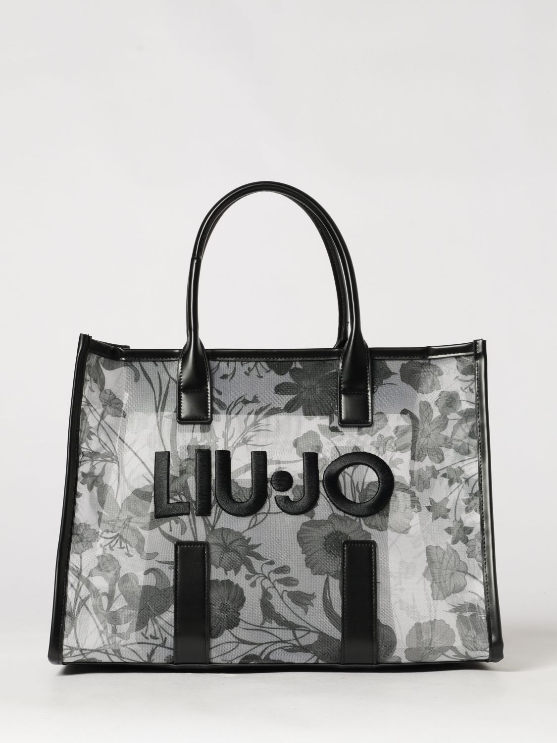 LIU JO Floral Print Nylon Tote Bag with Internal Pouch LIU JO Floral Print Nylon Tote Bag with Internal Pouch