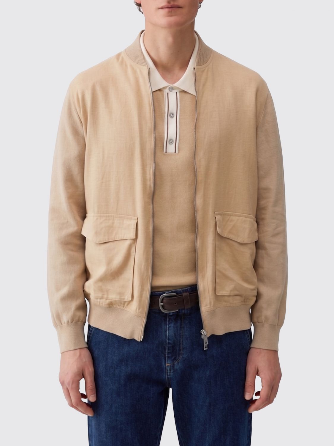LIU JO Bomber in cotone con chiusura a zip e colletto classico