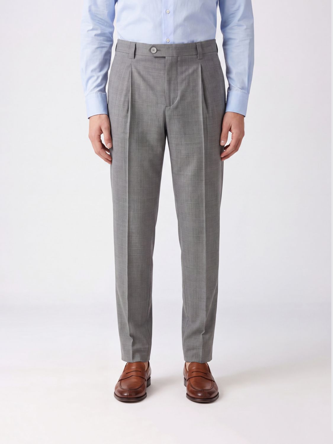 Brunello Cucinelli Slim Fit Virgin Wool Tailored Trousers · 46