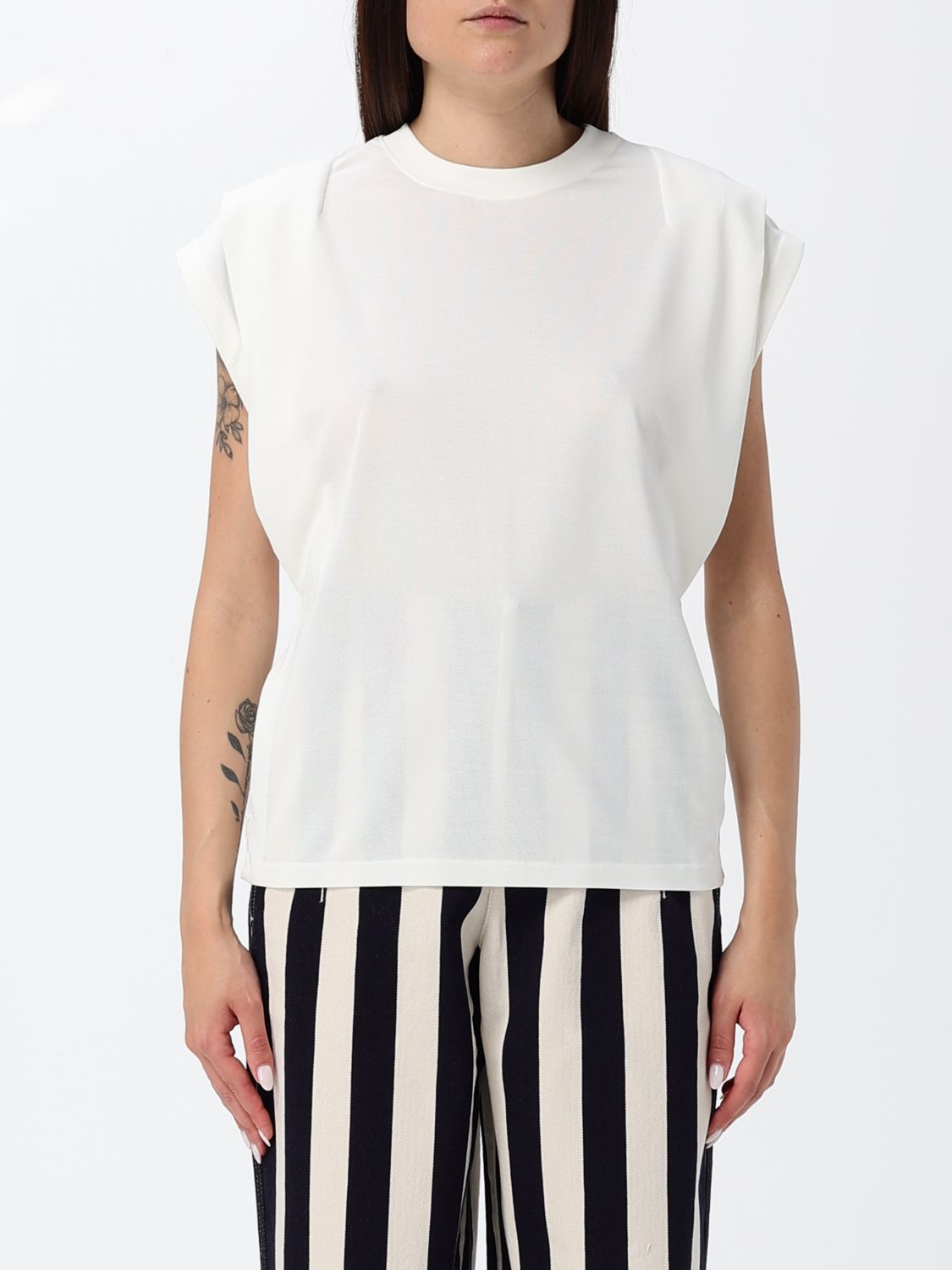JACQUEMUS Le Debardeur Ventadou Cotton Top with Embroidered Logo