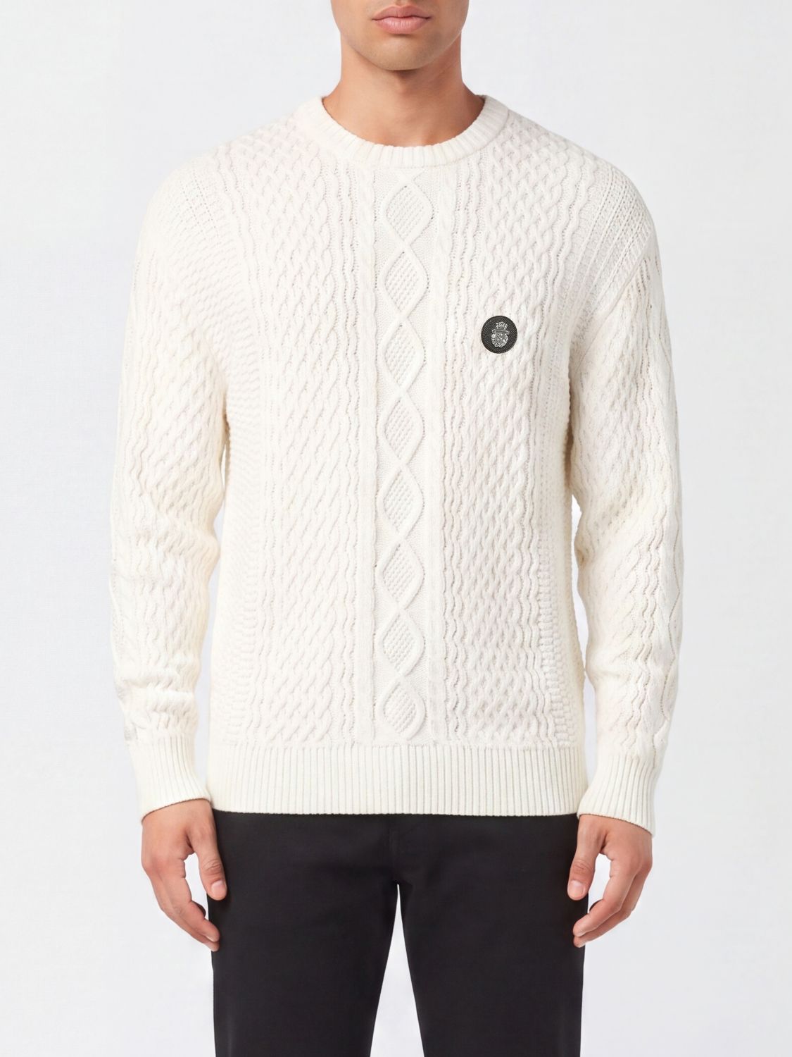 BILLIONAIRE Cable-Knit Cotton and Cashmere-Blend Crewneck Jumper