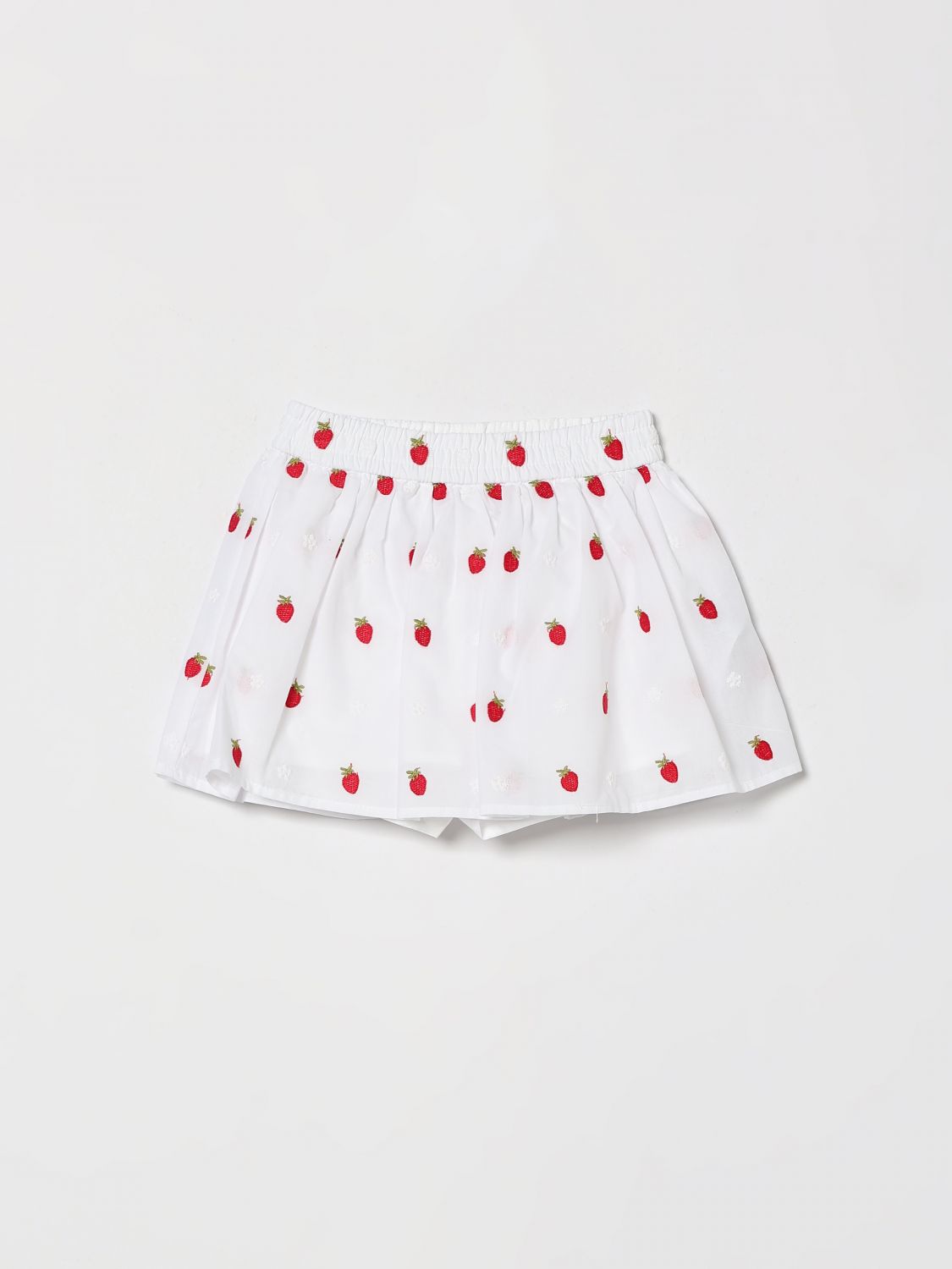 MONNALISA Pantaloncini da bambina in cotone con stampa fruit e vita elasticizzata