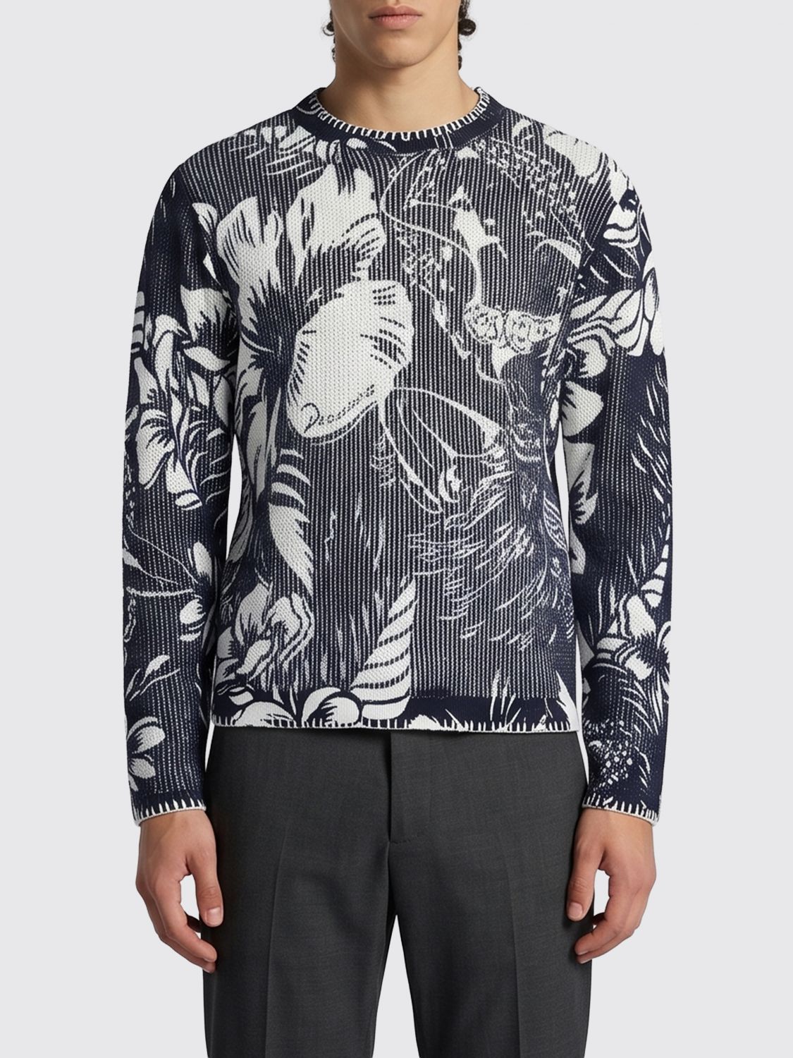DSQUARED2 Dancing Flowers Pullover mit Blumenmuster aus Baumwolle mit Rundhalsausschnitt