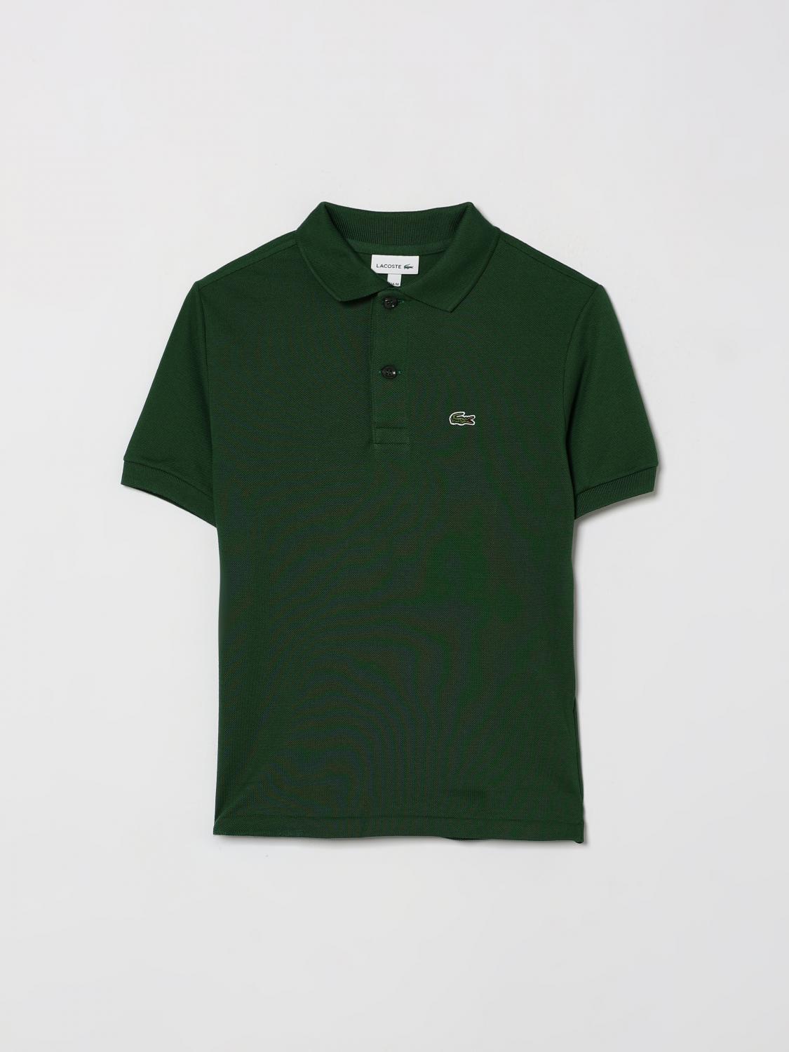 LACOSTE Polo da bambino in cotone a maniche corte con patch logo