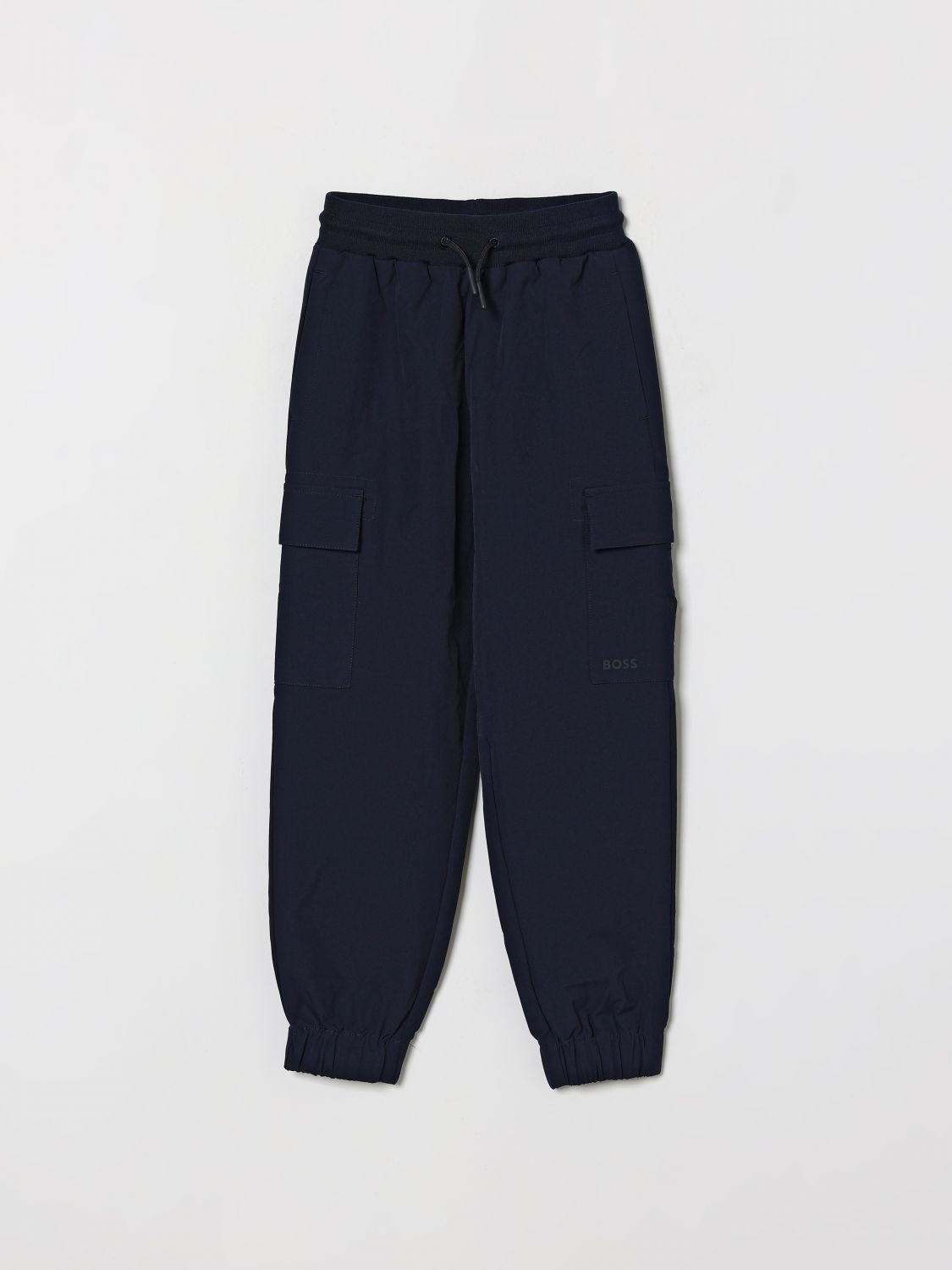 BOSS Pantaloni cargo jogging da bambino in jersey con vita elasticizzata