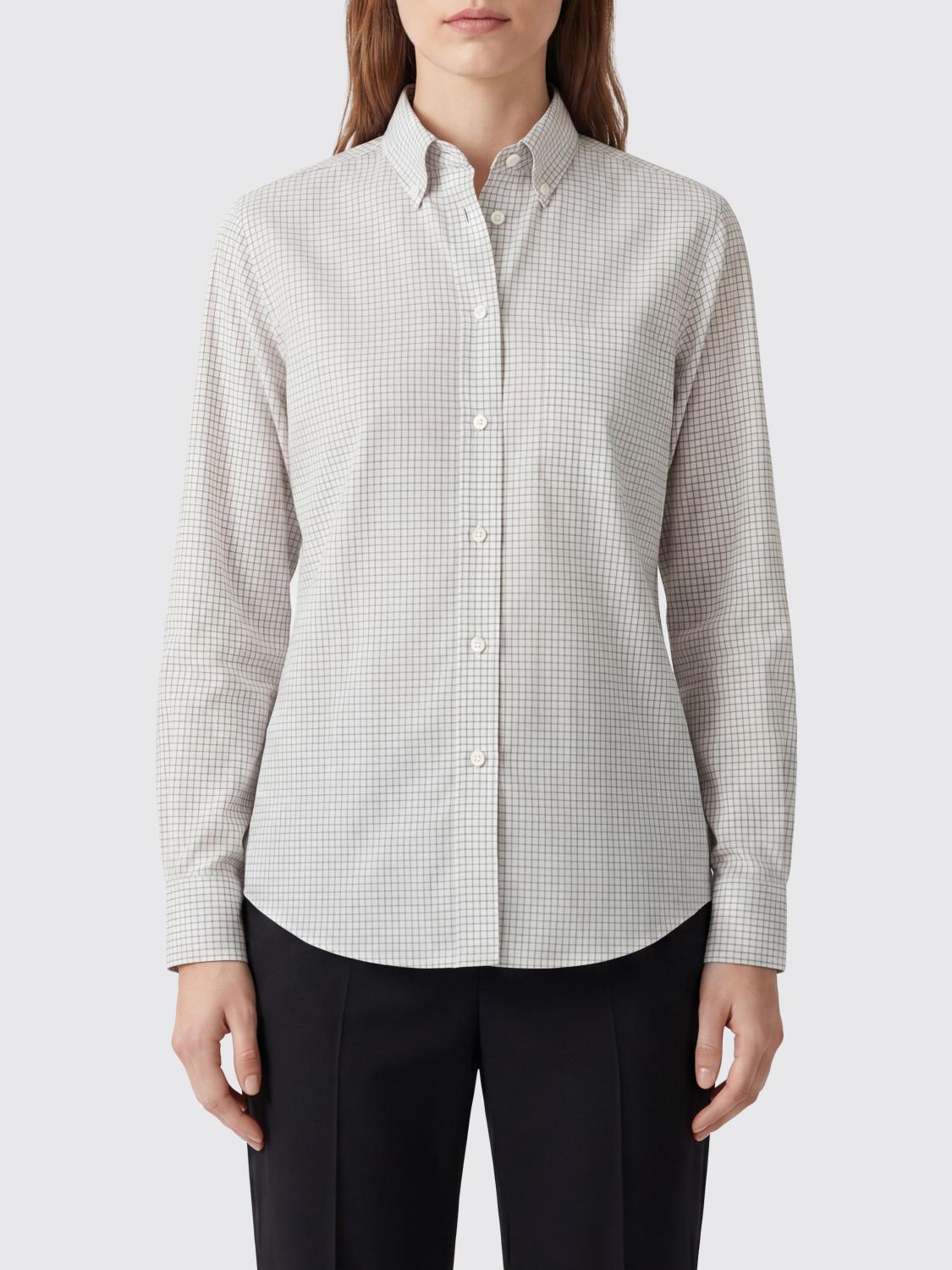 THE ROW Camicia slim fit in cotone a quadretti con colletto francese e taschino
