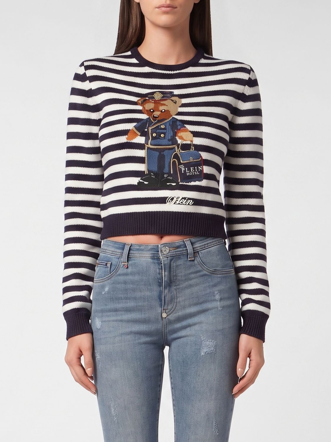 Philipp Plein Sweater Woman Color Navy In 海军蓝