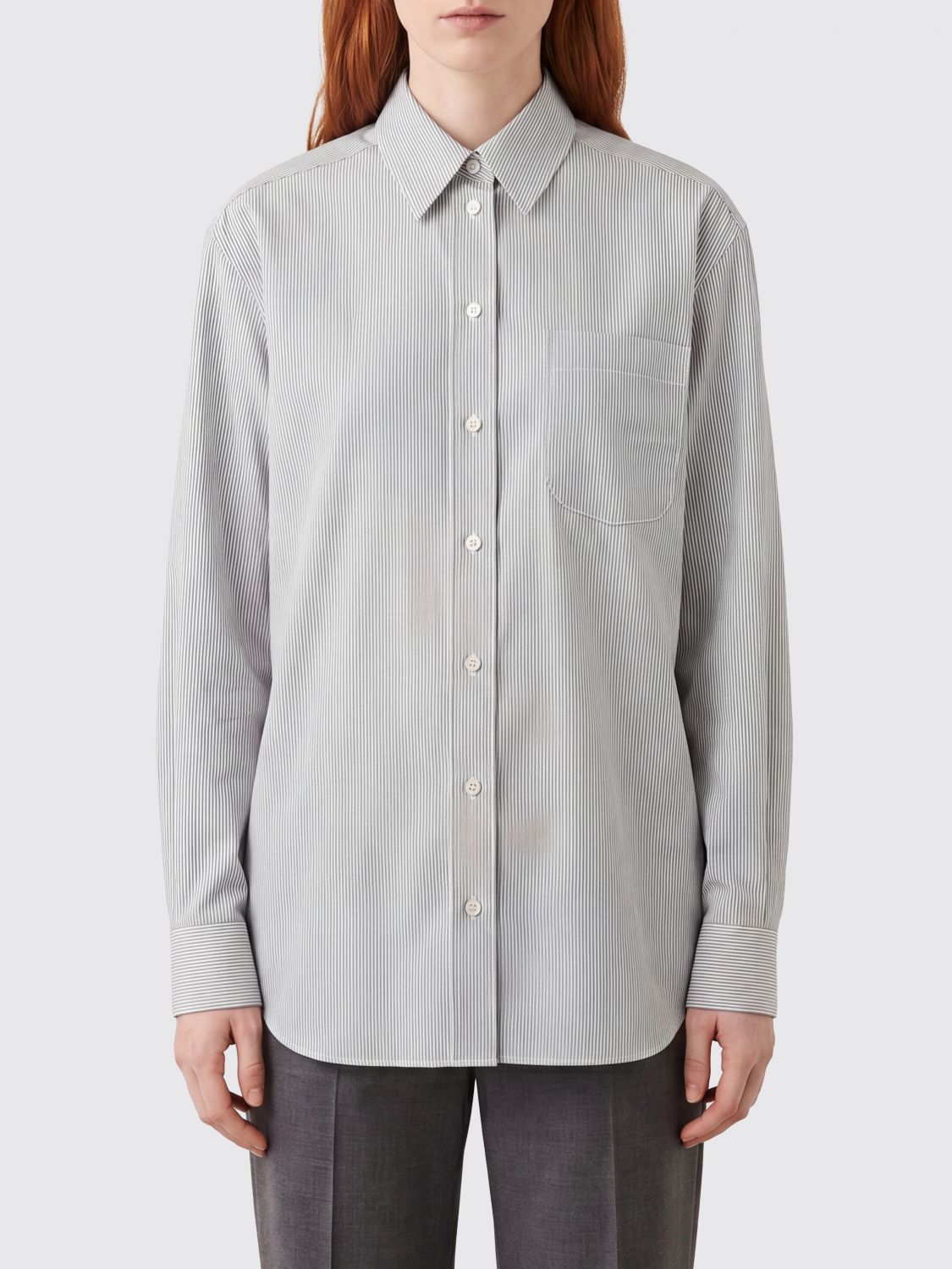 The Row Shirt Woman Color White In Gray