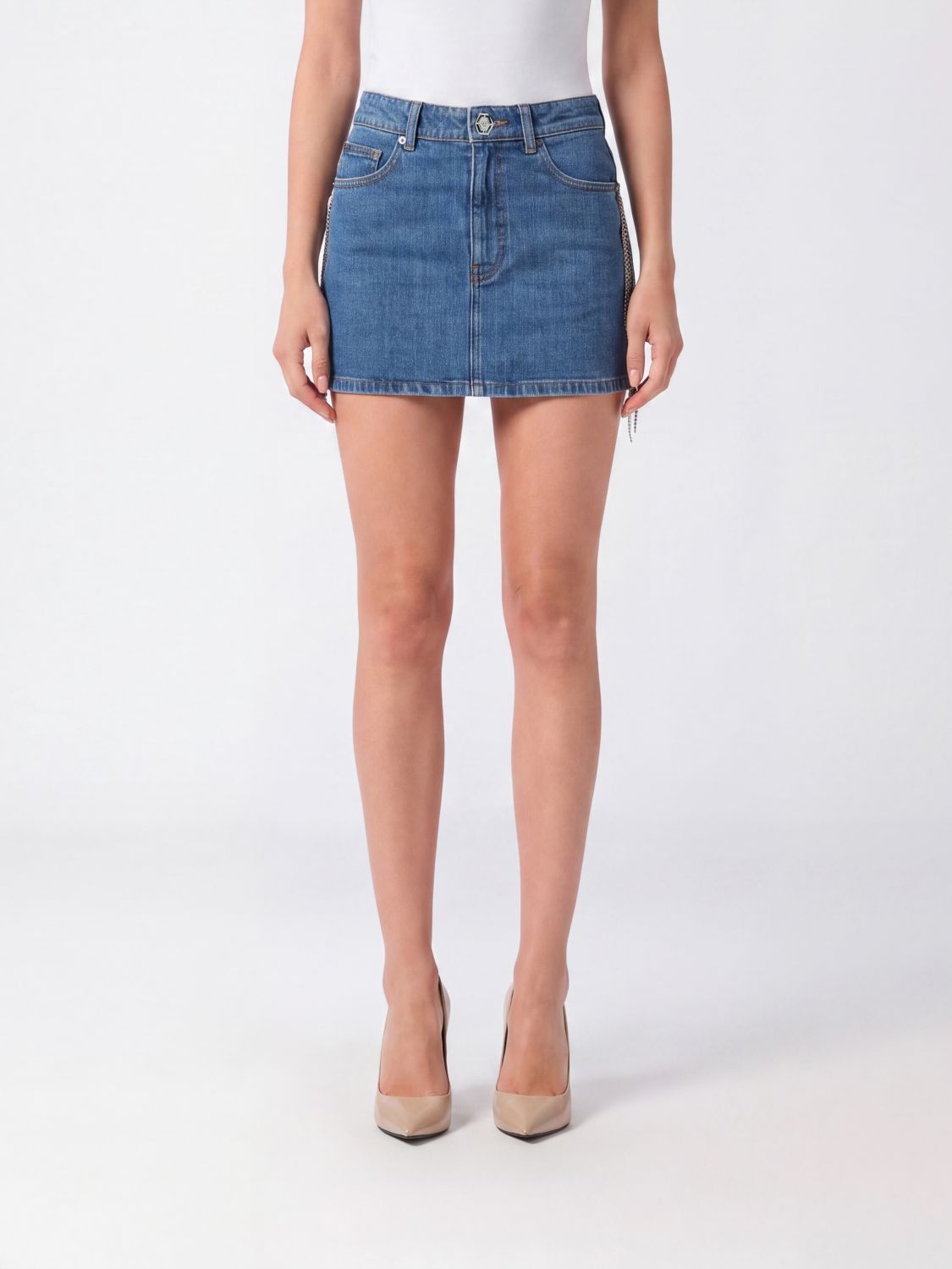 PHILIPP PLEIN Skirt Woman color Denim