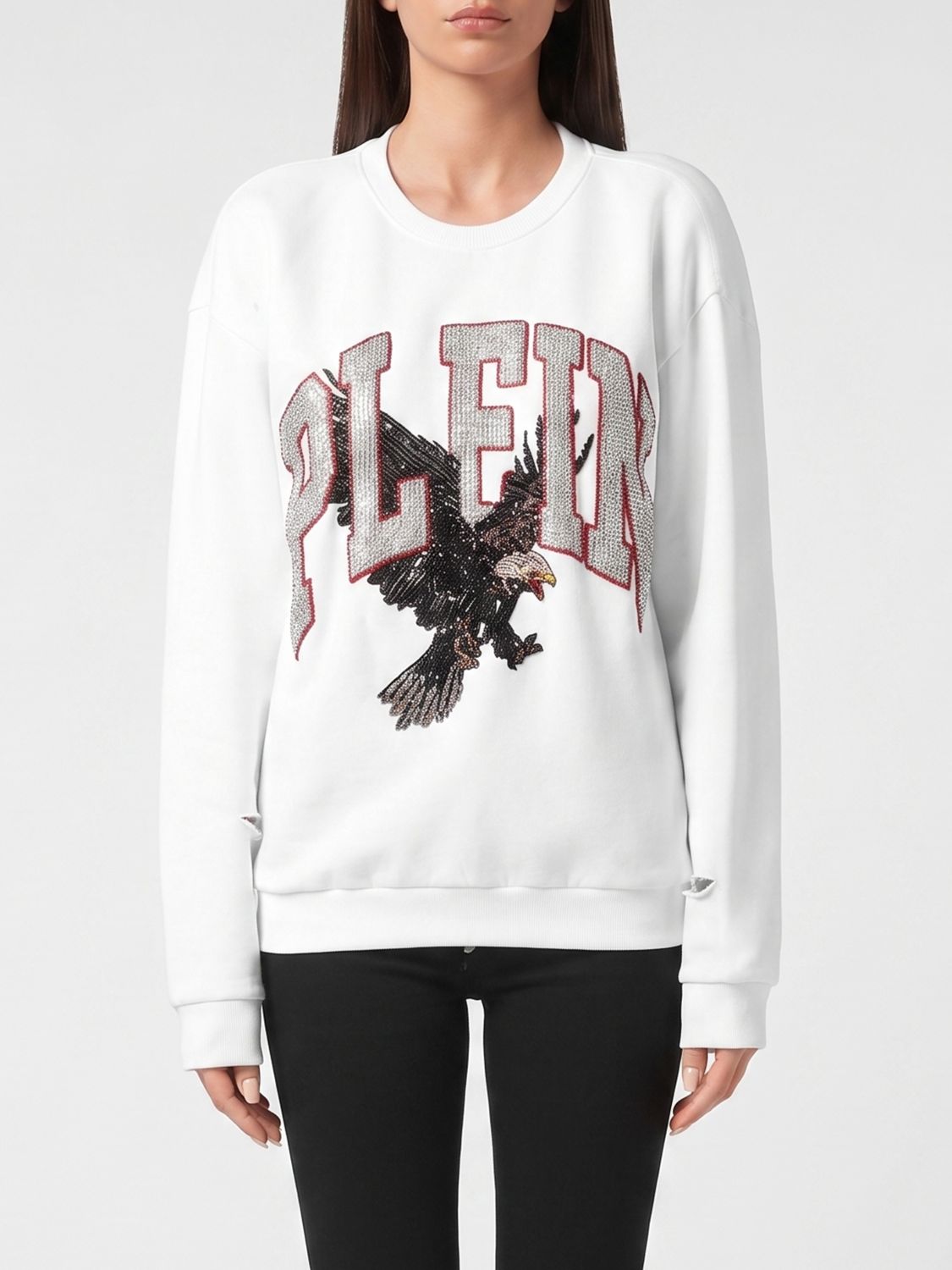 PHILIPP PLEIN Felpa Donna colore Bianco