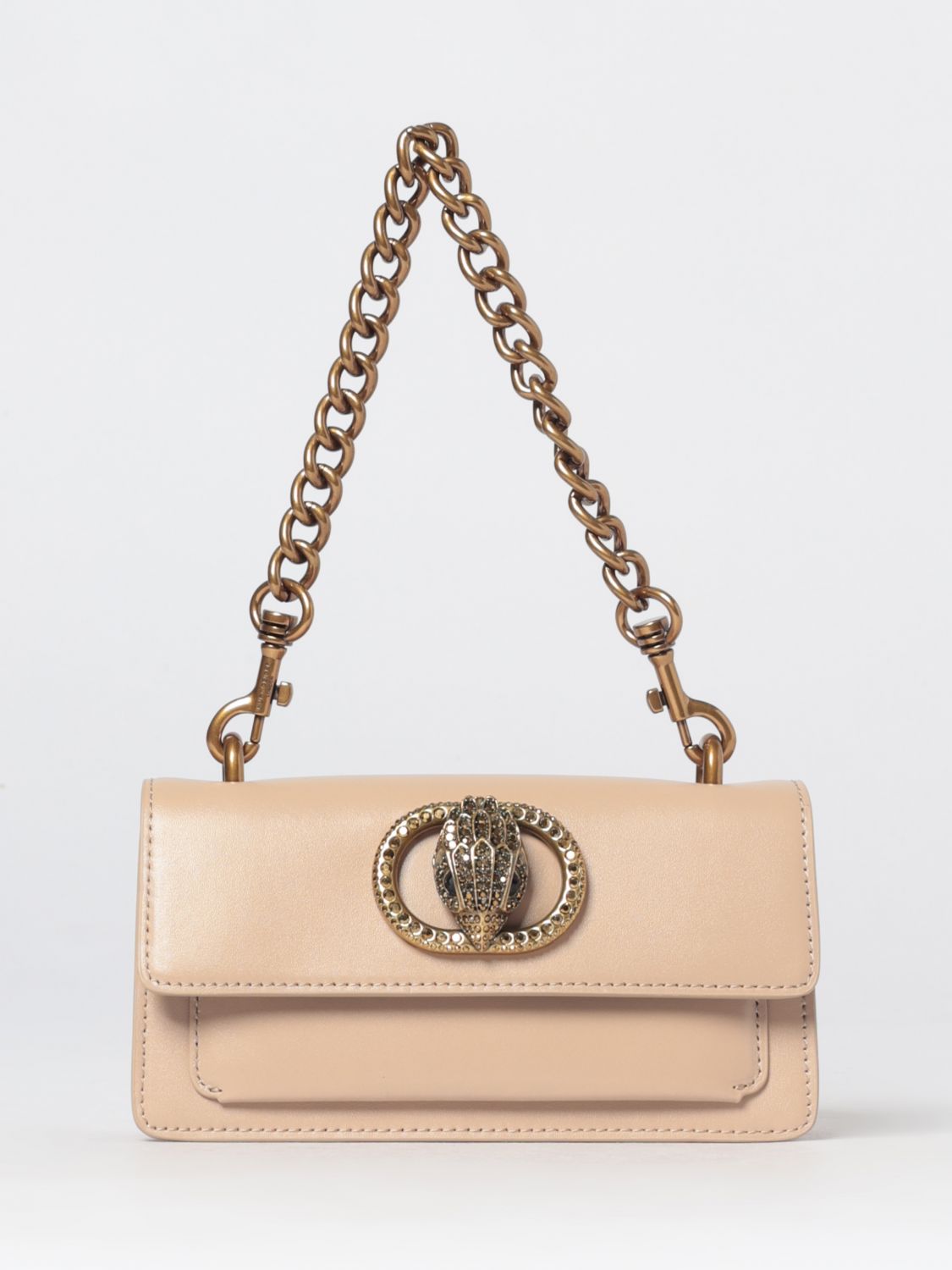 KURT GEIGER LONDON Mini borsa a spalla Chelsea in pelle con logo di cristalli