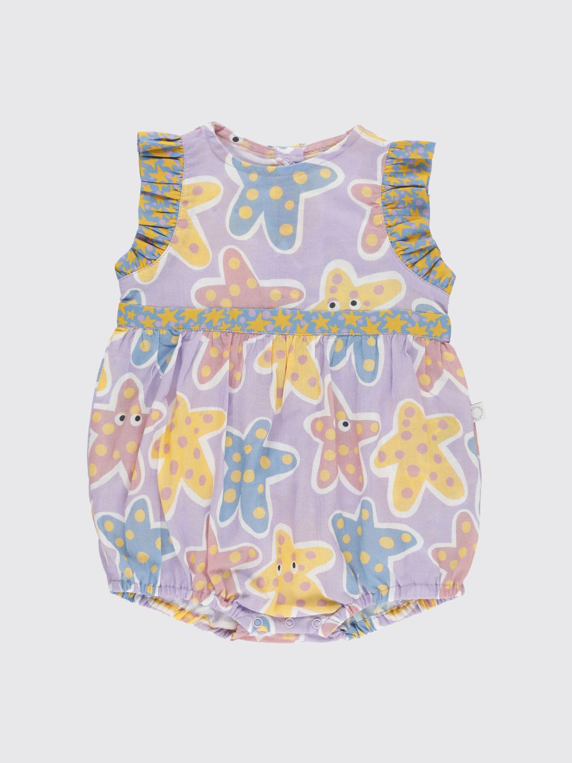 Stella McCartney STELLA MCCARTNEY KIDS Girl's Star Print Cotton Romper with Ruffle Details　STELLA MCCARTNEY KIDS ガールズ スター プリント コットン ロンパース