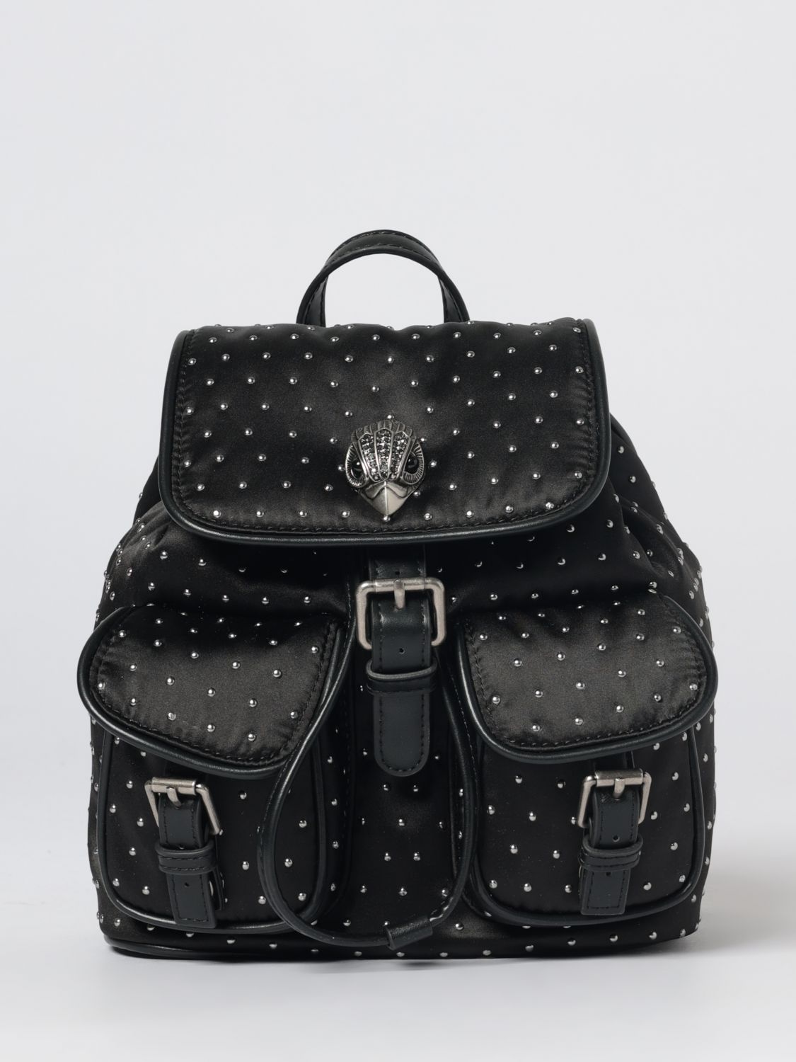 KURT GEIGER LONDON Zaino in nylon con borchie e chiusura con patta