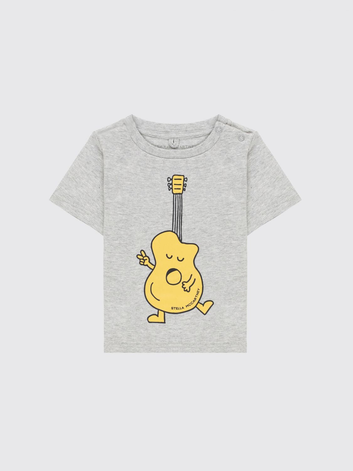 STELLA MCCARTNEY KIDS Boy's Graphic Print Cotton T-shirt with Button Fastening　STELLA MCCARTNEY KIDS ボーイズ グラフィック プリント コットン T シャツ ボタン留め STELLA