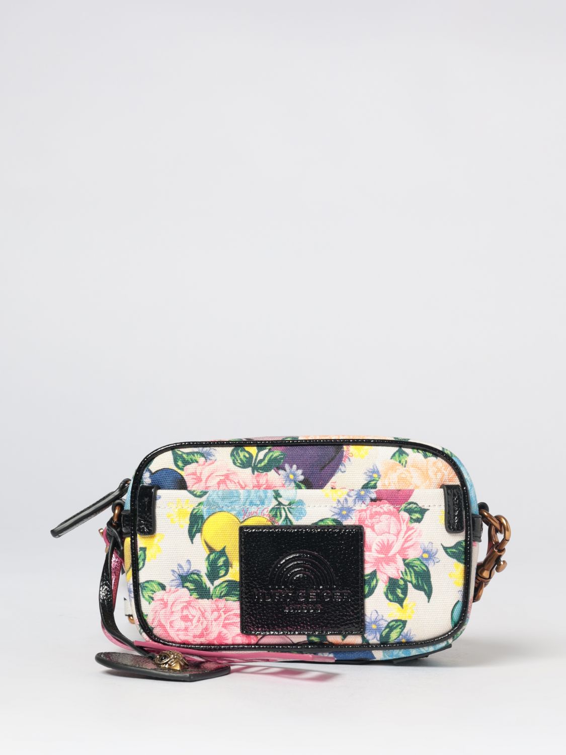 KURT GEIGER LONDON Mini borsa a tracolla Southbank in canvas con motivo floreale