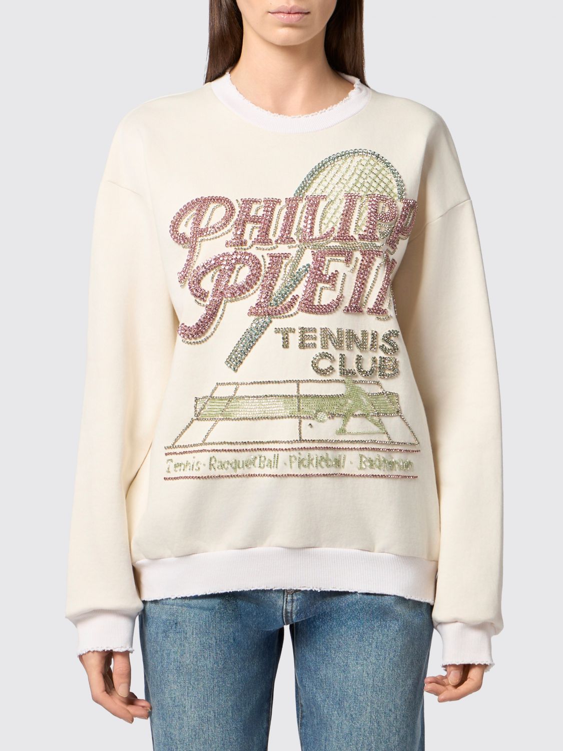 PHILIPP PLEIN Felpa Donna colore Bianco