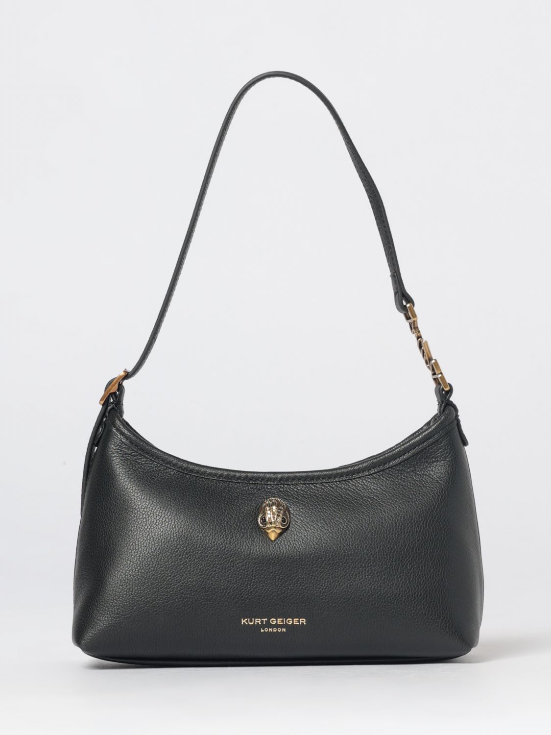 KURT GEIGER LONDON Mini borsa a spalla in pelle a grana con manico regolabile