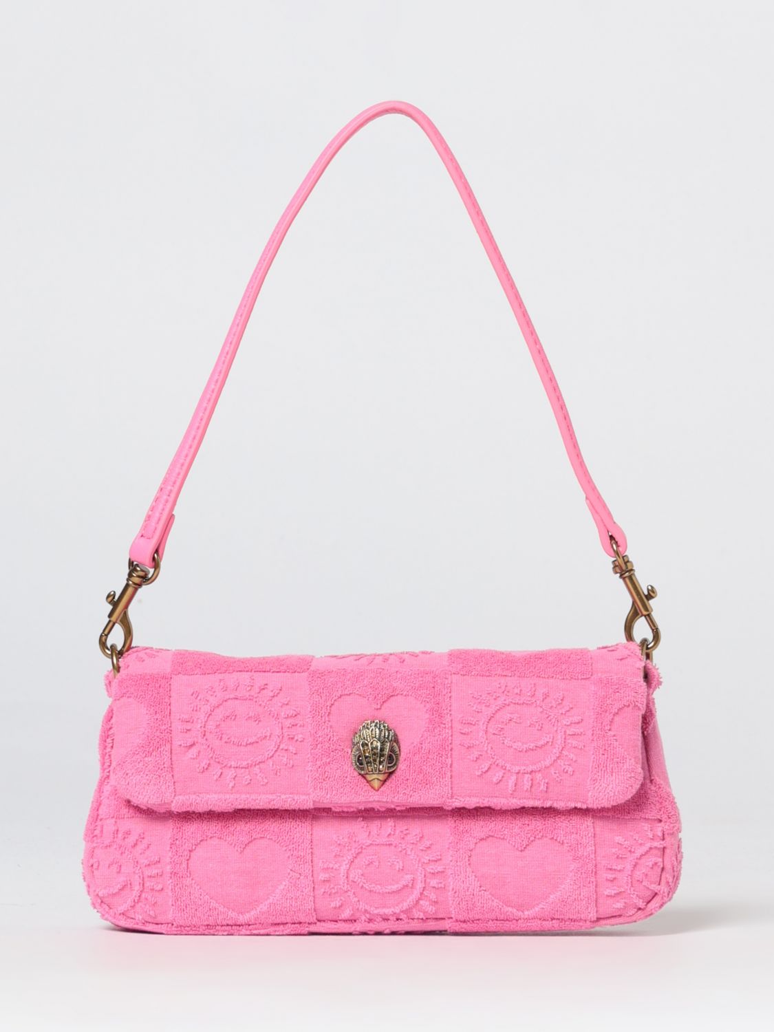 KURT GEIGER LONDON Mini borsa a spalla Pickle in spugna di cotone con stampa grafica