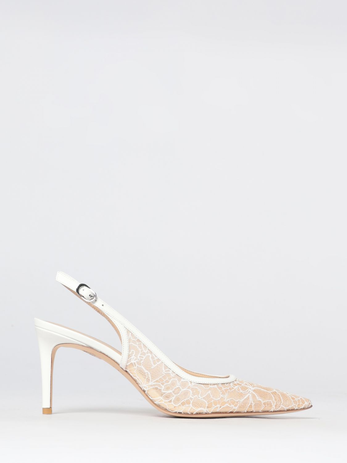 STUART WEITZMAN Décolleté slingback in pizzo con tacco a spillo medio