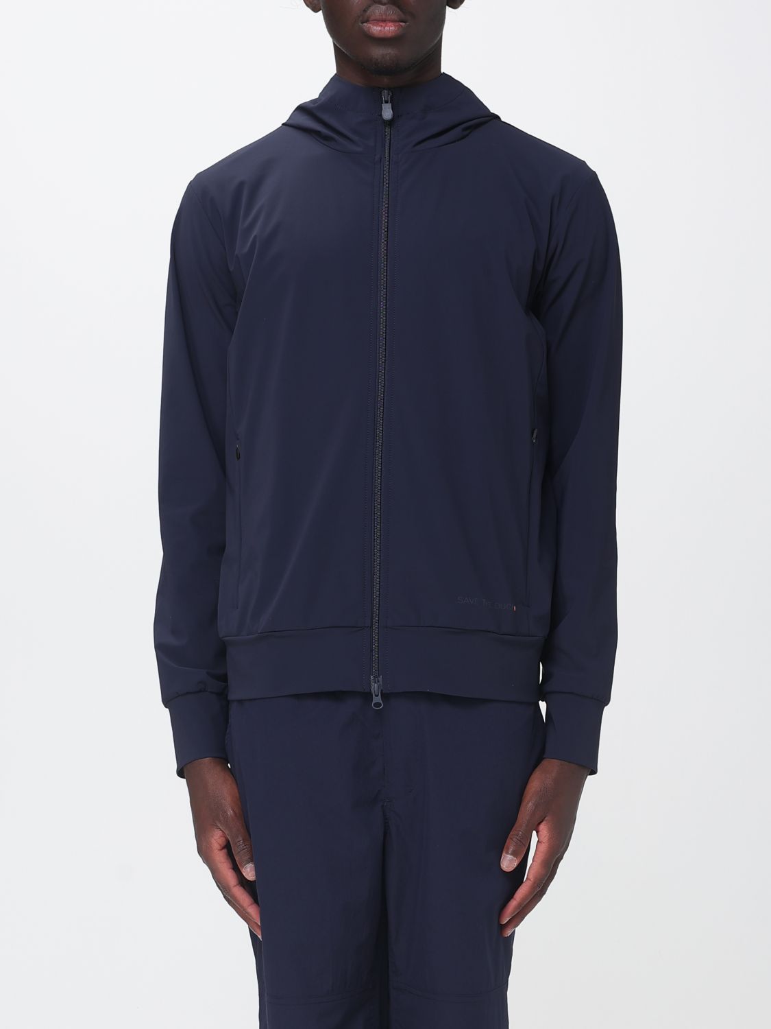 SAVE THE DUCK Luiz Technical Stretch Nylon Zipped Hoodie by