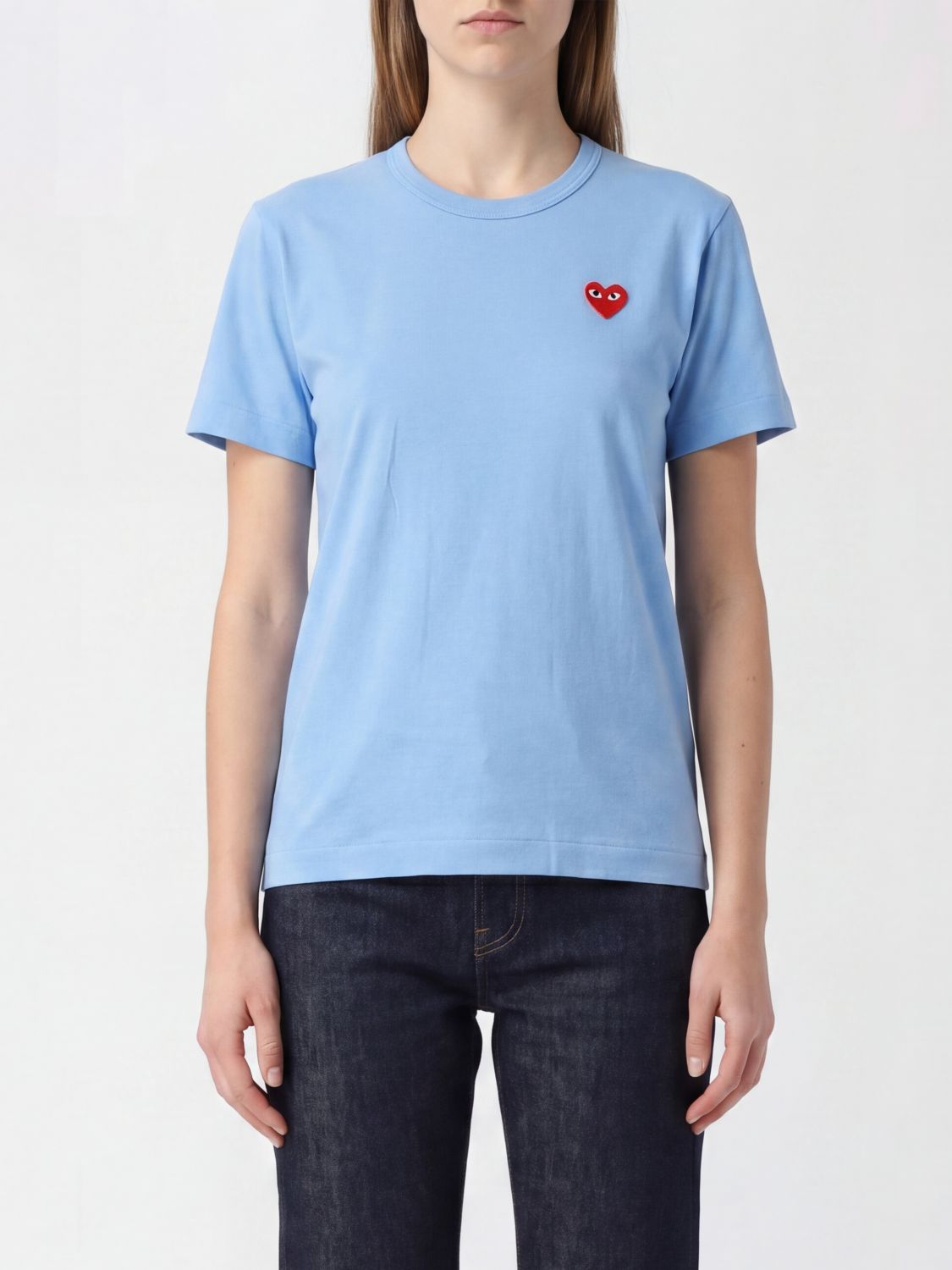 COMME DES GARÇONS PLAY T-Shirts Donna colore Blue