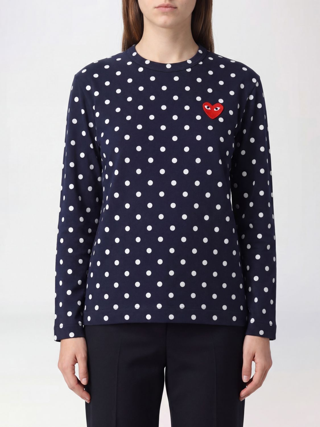 COMME DES GARÇONS PLAY T-Shirts Donna colore Blue