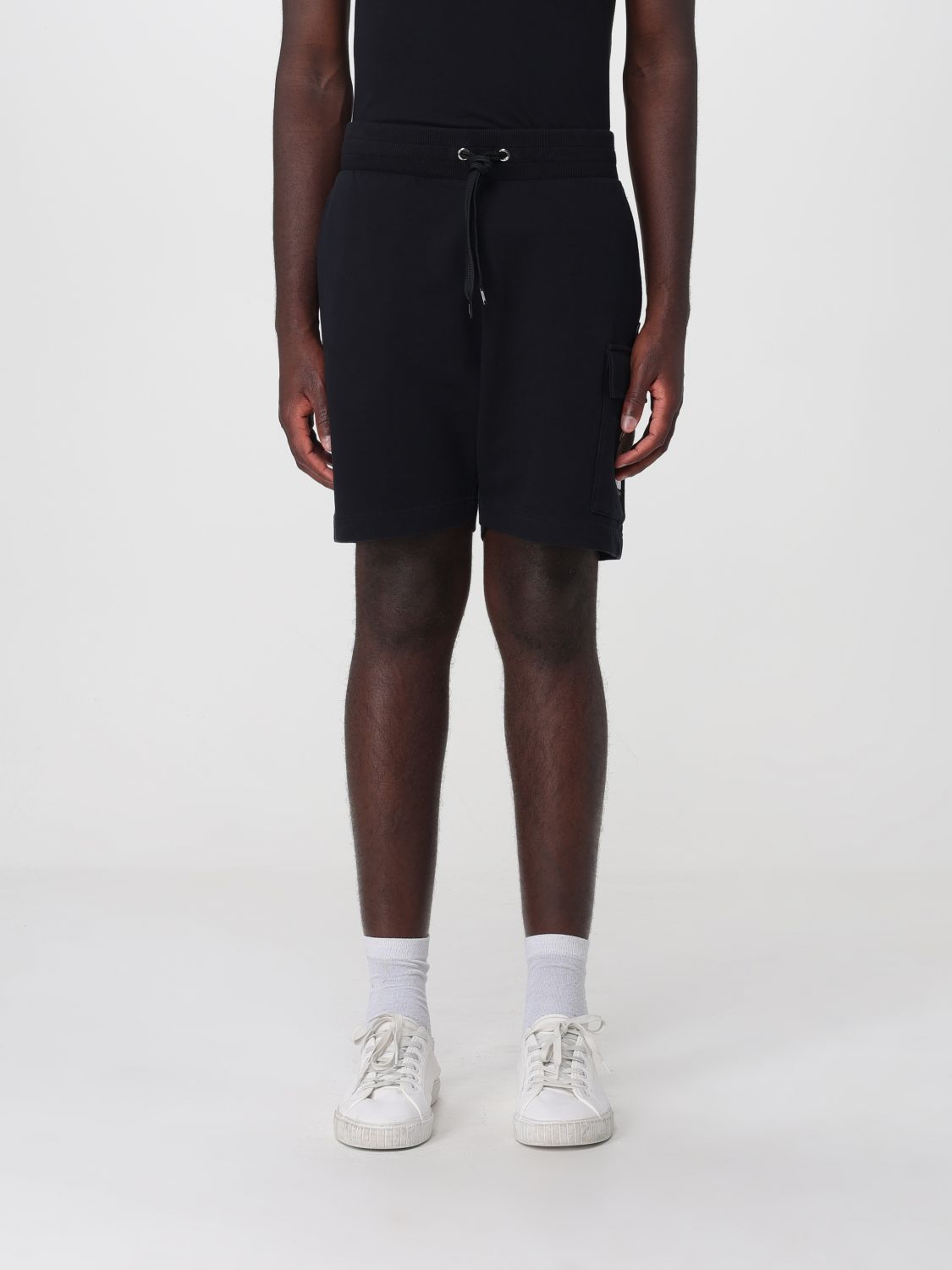 MOSCHINO Pantaloncini sportivi in cotone con vita elasticizzata e coulisse