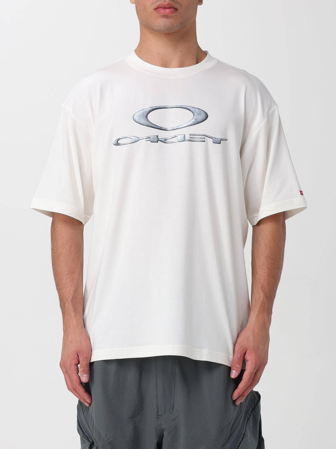 OAKLEY T-shirt relaxed fit in cotone con logo stampato e spalle cadute
