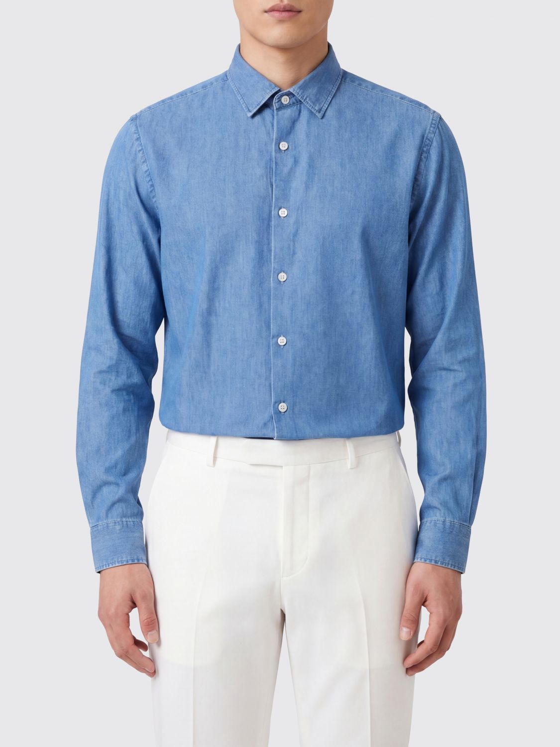 ALTEA Camicia in cotone a maniche lunghe con colletto alla francese