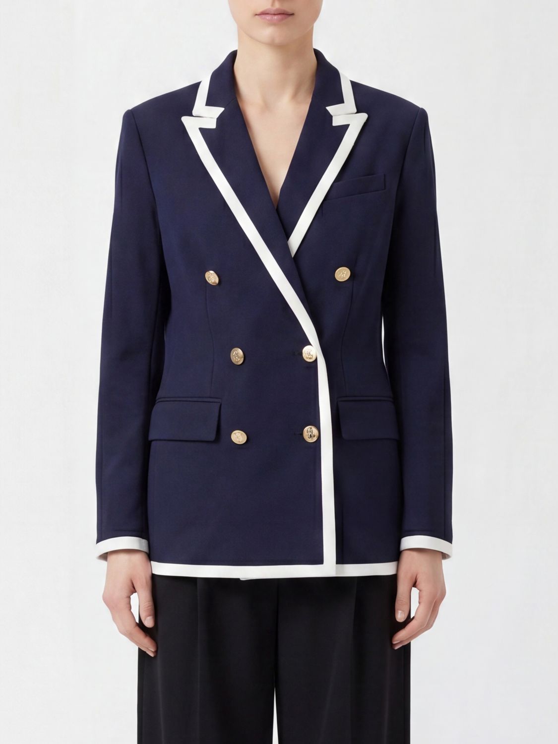 LAUREN RALPH LAUREN Blazer classico in cotone stretch
