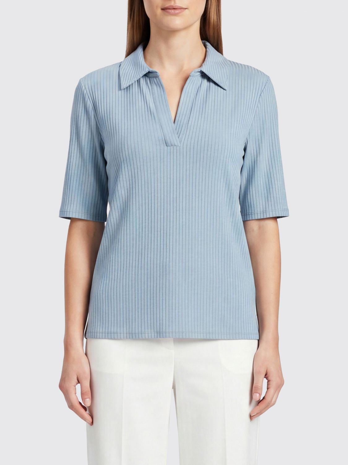 LAUREN RALPH LAUREN Polo a coste in jersey con vestibilità slim