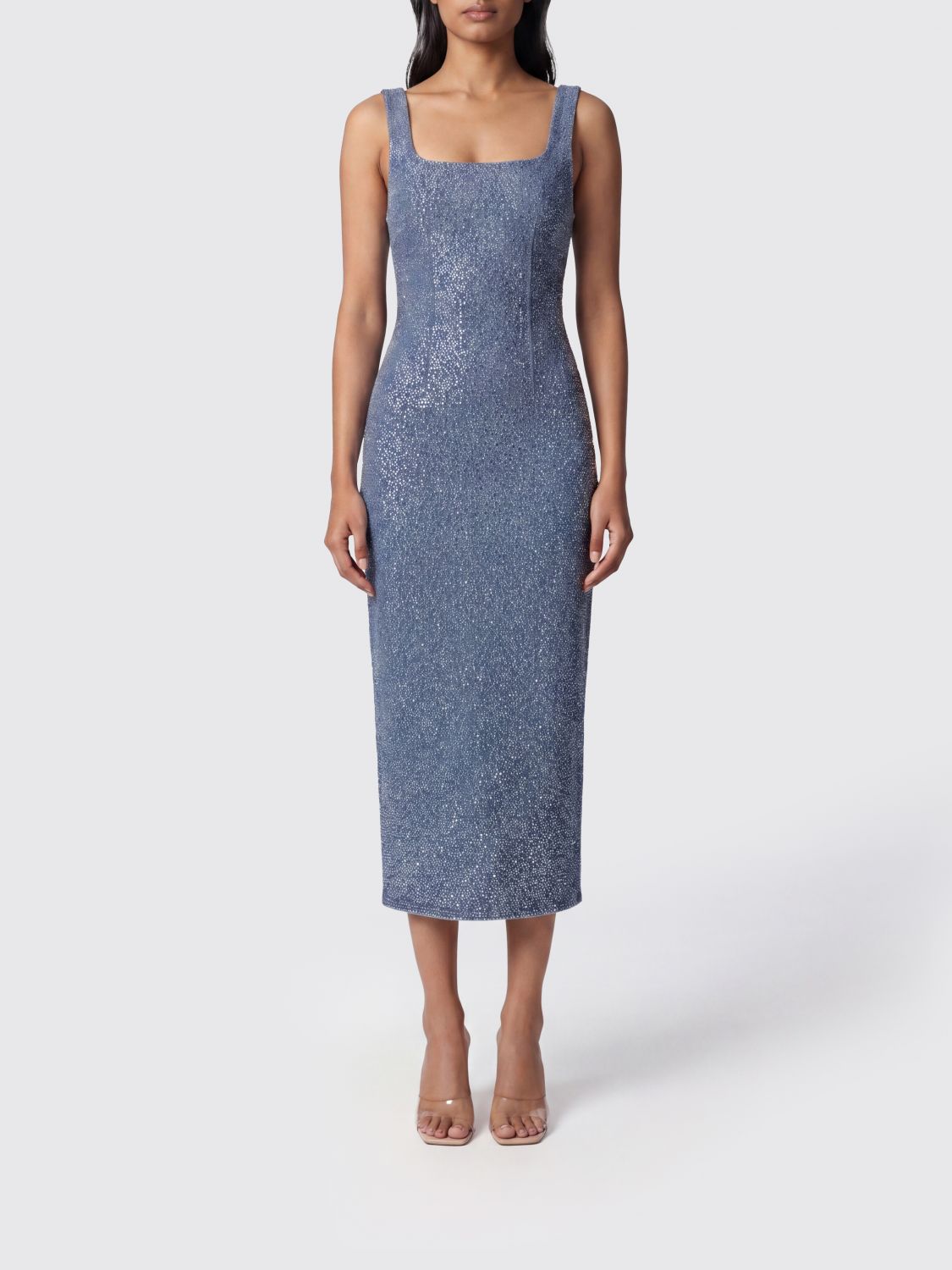 Twenty Four Haitch Twenty Fourhaitch Dress Woman In Blue