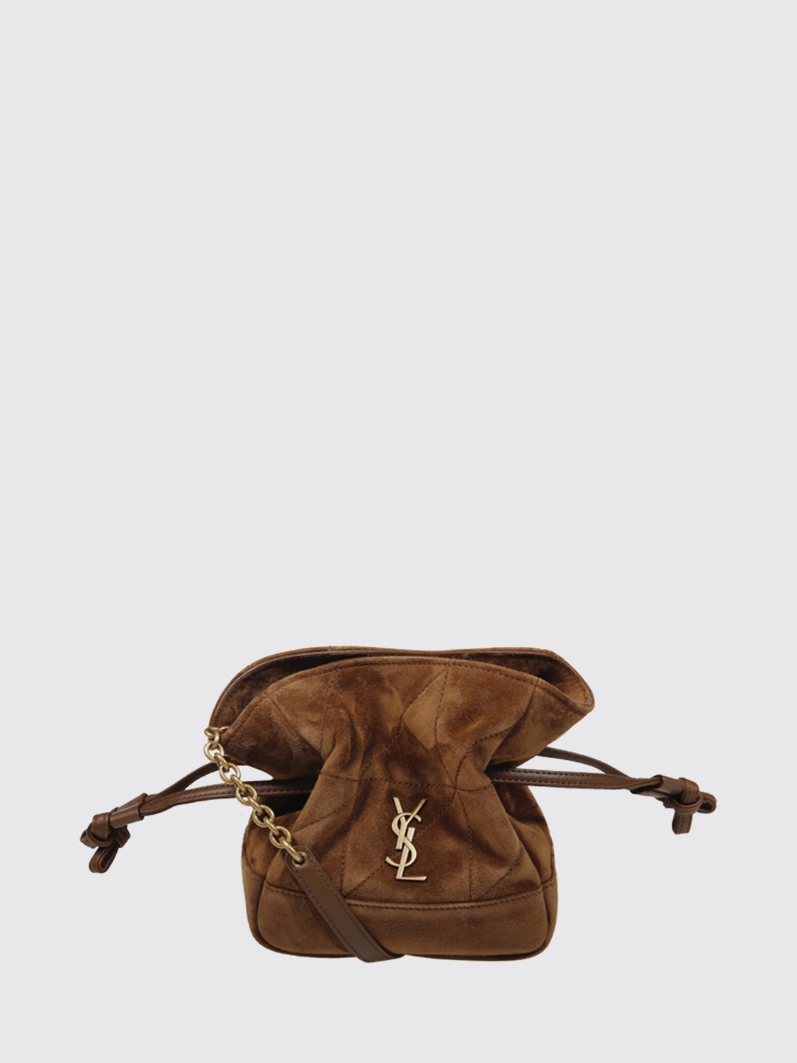 SAINT LAURENT Borsa a secchiello Jamie in camoscio trapuntato