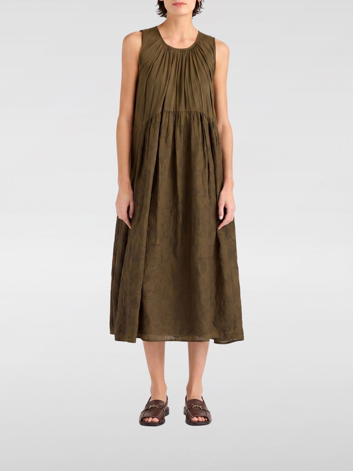 MOMONÌ Dress Woman color Kaki