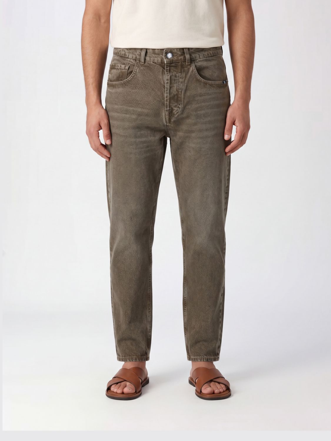 AMISH Jeans Men color Brown