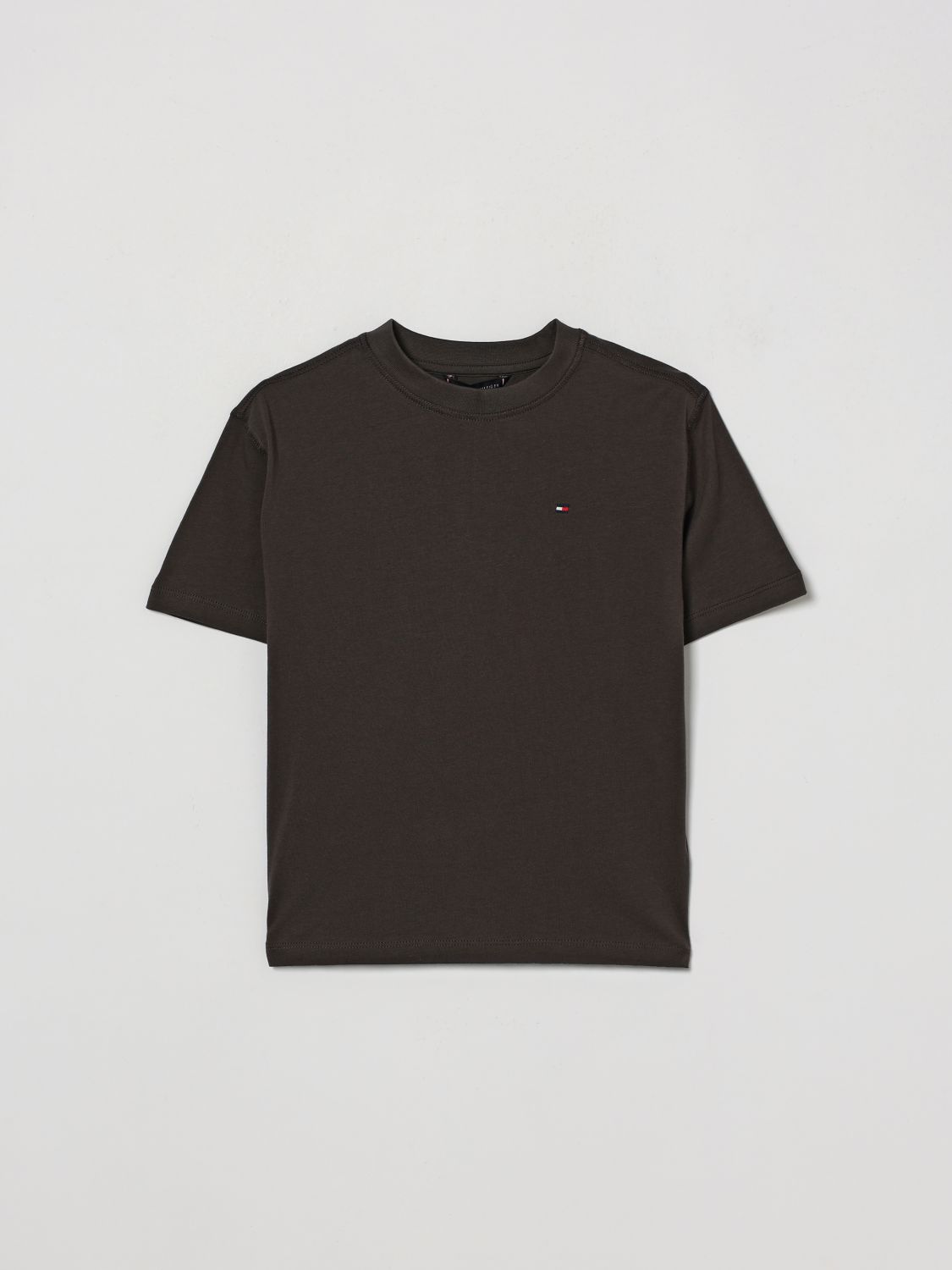 TOMMY HILFIGER T-shirt da bambino in cotone con logo stampato a contrasto