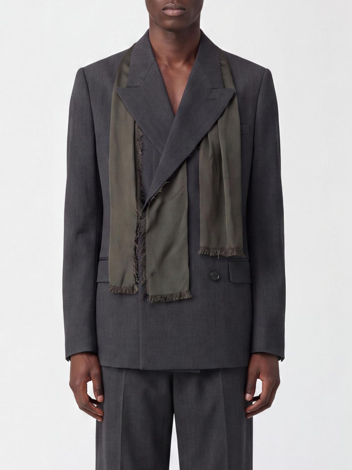 MAISON MARGIELA Blazer doppiopetto in lana vergine con tasche a patta