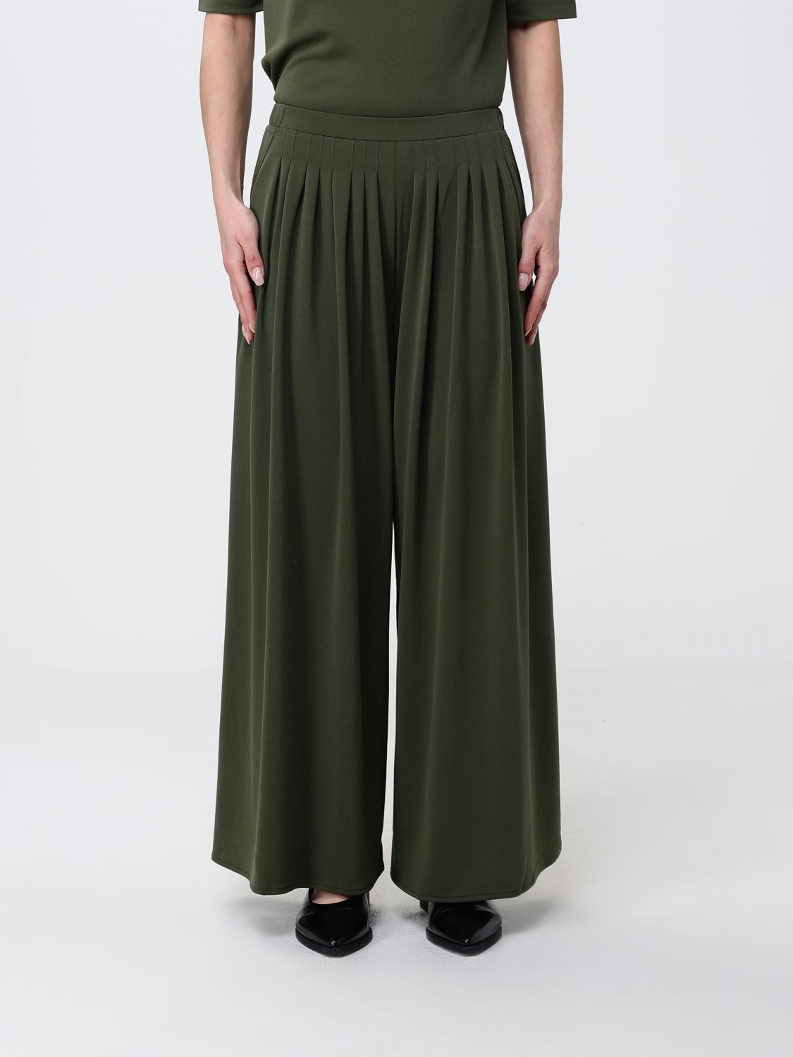 MM MAX MARA Pants Woman color Moss Green