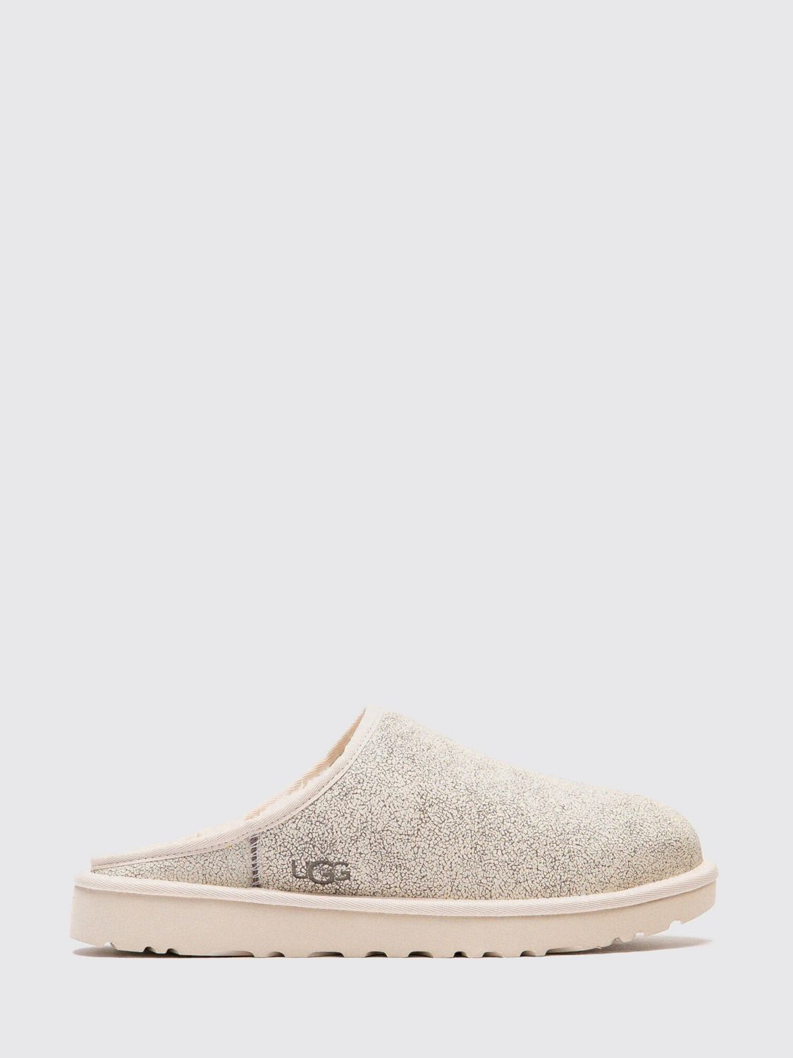 UGG Sabot Classic Crackle in pelle con interno in shearling