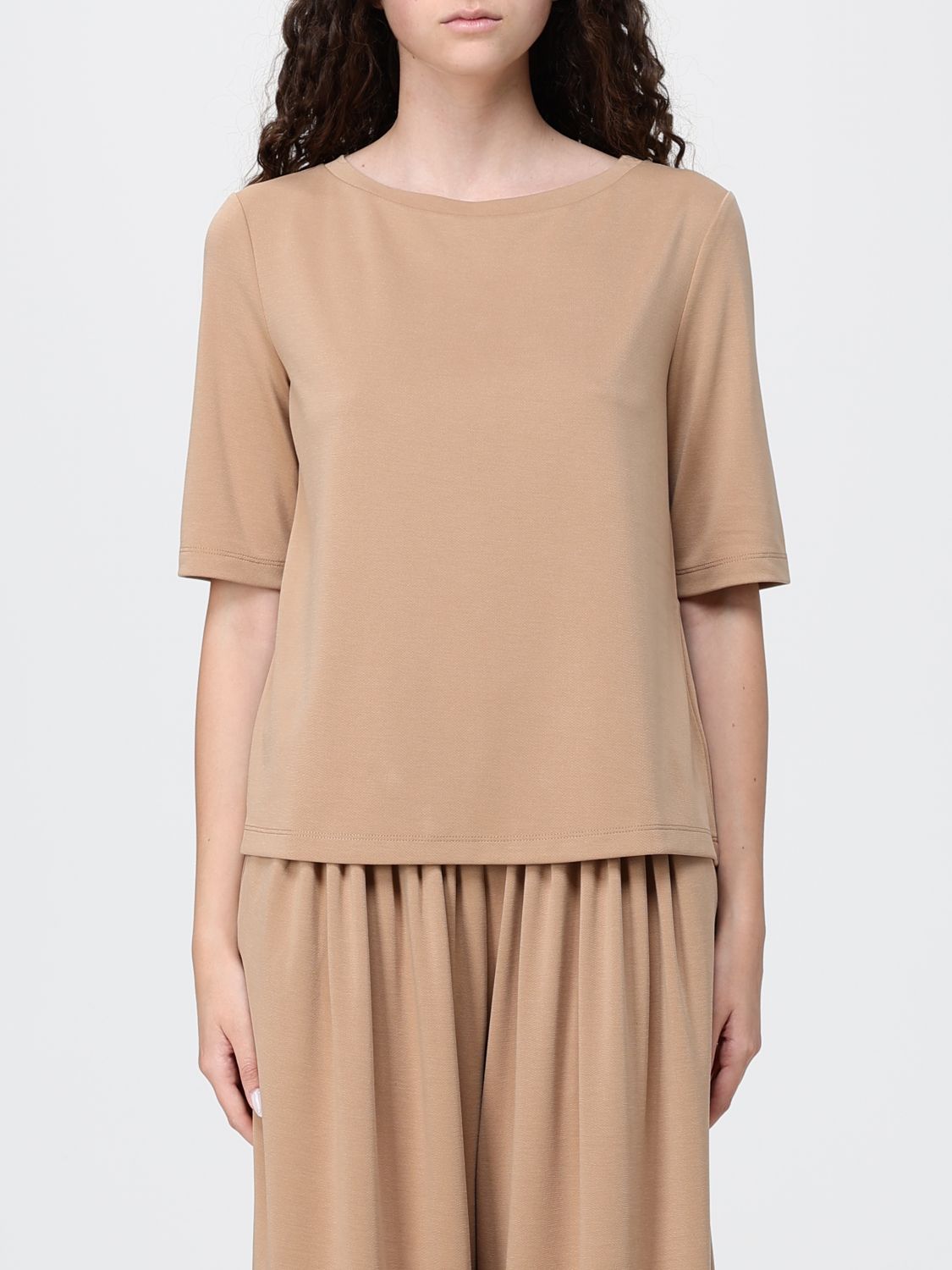 MM MAX MARA T-Shirt Woman color Camel　MM MAX MARA Tシャツ ウーマンカラー キャメル MM
