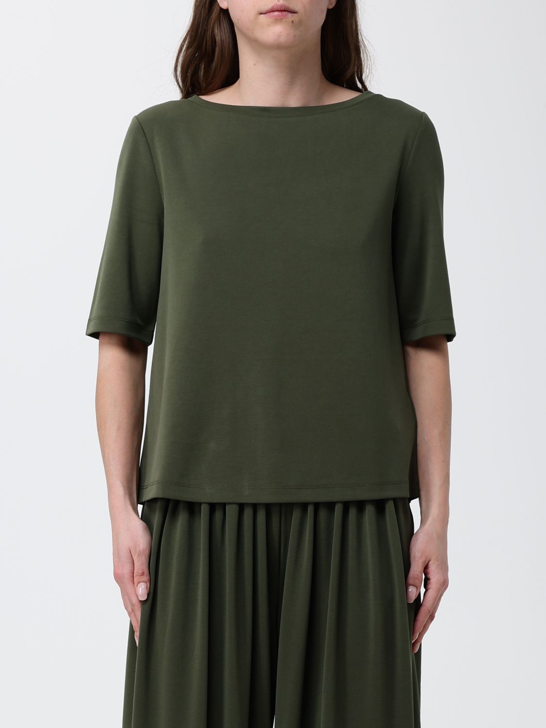 MM MAX MARA T-Shirt Woman color Moss Green　MM MAX MARA Tシャツ ウーマンカラー モスグリーン MM